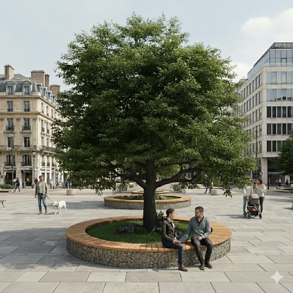 Banc entourage d'arbre Rond